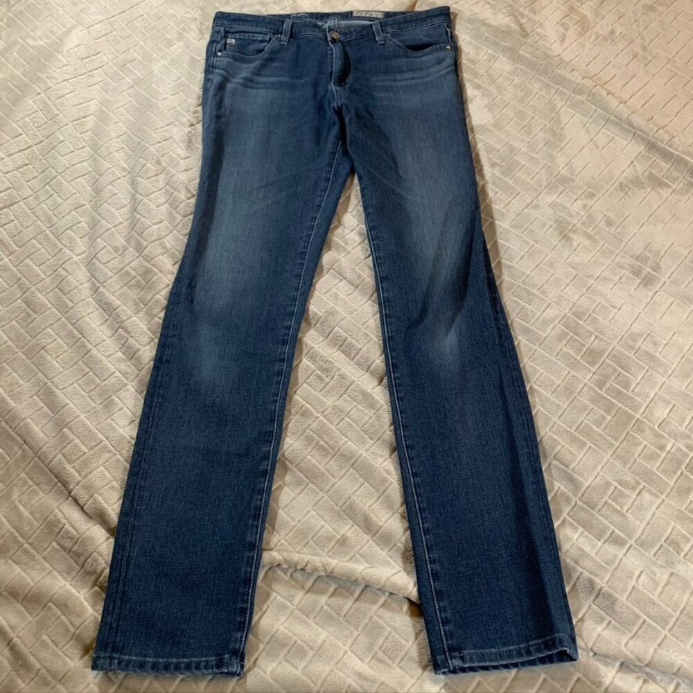 Adriano Goldschmied Womens 28 Denim Jeans Blue Prima Cigarette Straight Mid Rise